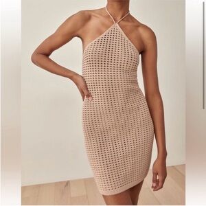Reformation Martel Open Knit Mini Dress